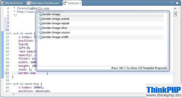 MyEclipse2016CI1 CSS3