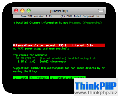 powertop screenshot