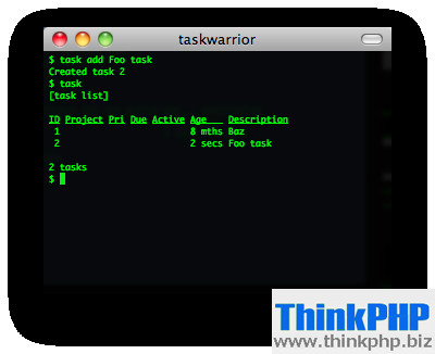 taskwarrior screenshot